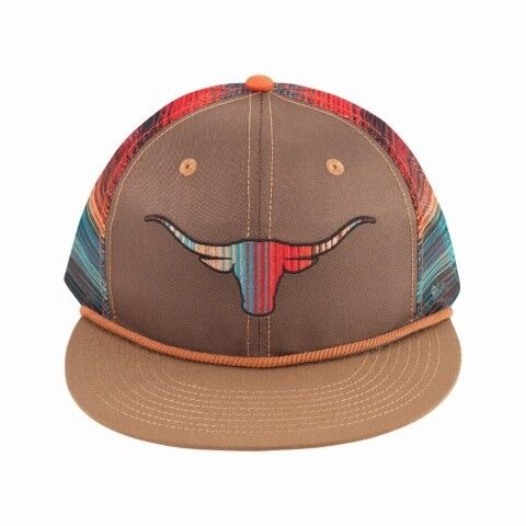 Catchfly Women's Embroidered Steer Head Flat Bill Cap