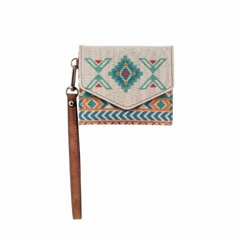 Justin Women's Canvas Mini Wallet With Southwestern Design