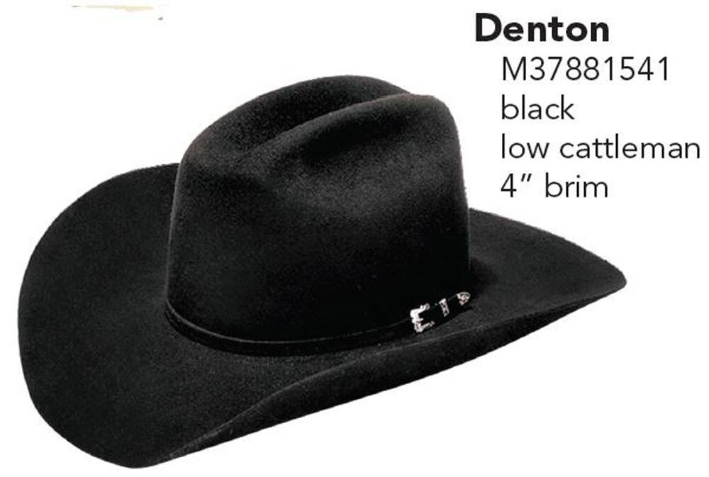 Master Hatters Cowboy Hat Denton in Black
