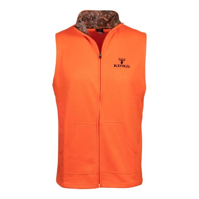 King's Camo Blaze Orange Fleece Hunter Vest