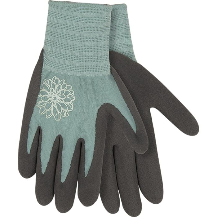 Kinco Women's Bamboo-Nylon Knit Shell And Sandy Foam Latex Palm Glove in Aqua