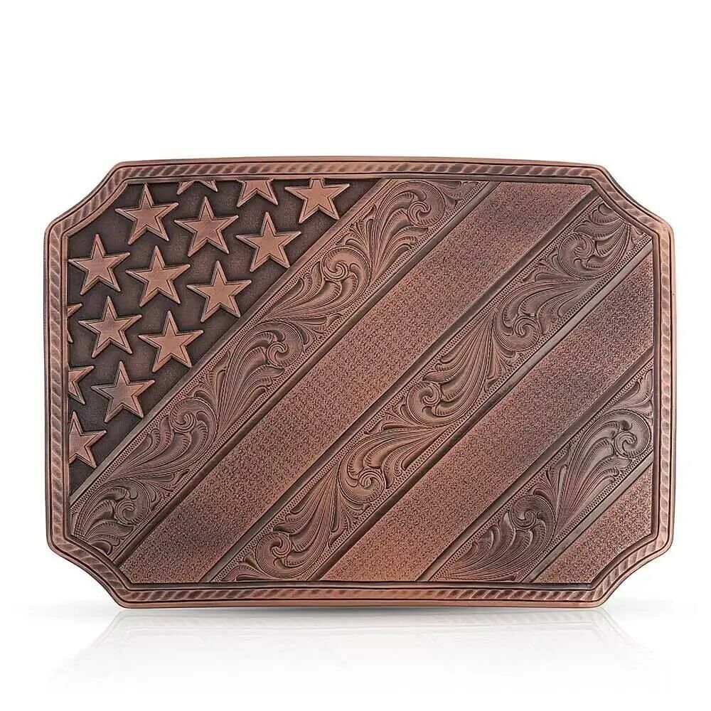 Montana Silversmiths Faded Glory Flag Buckle