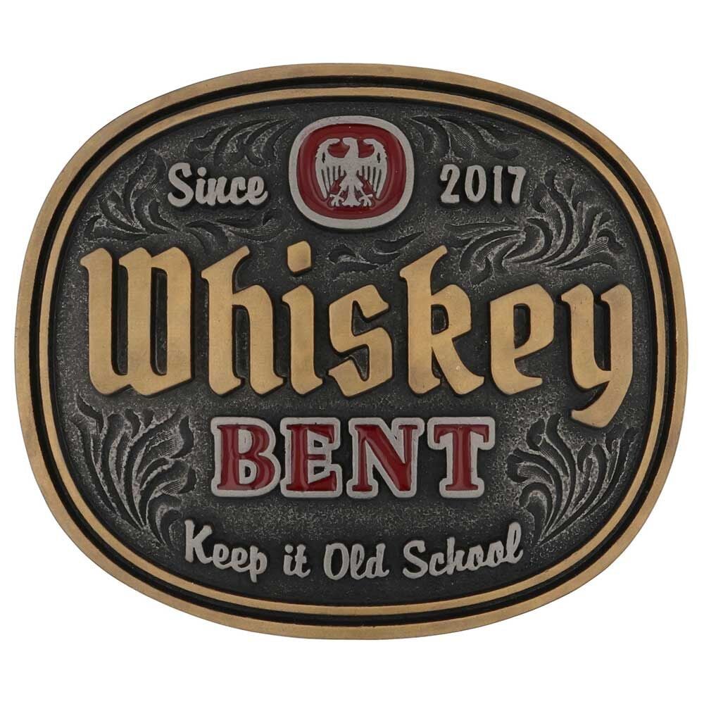 Montana Silversmiths Keep It Old School Whiskey Bent Buckle