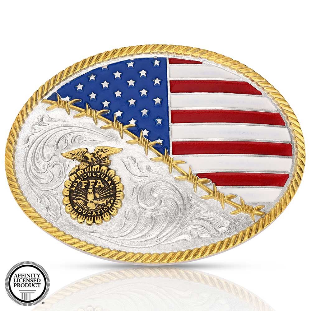 Montana Silversmiths Women's FFA Patriotic Traditions Buckle