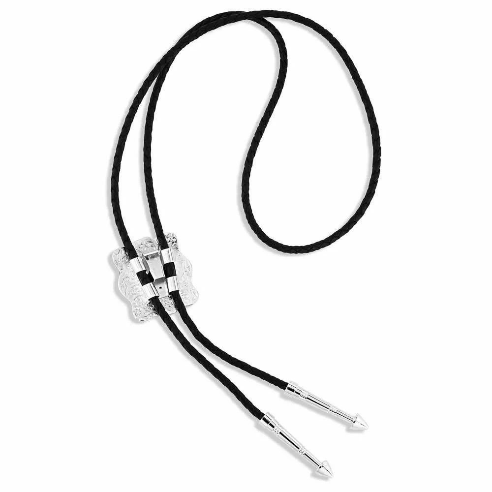 Montana Silversmiths Scalloped Square Bolo Tie