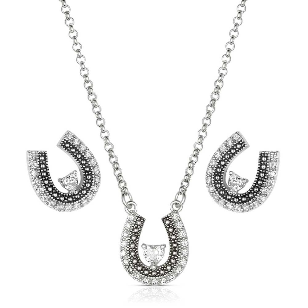 Montana Silversmiths Women's Lovely and Lucky Horseshoe Jewelry Set