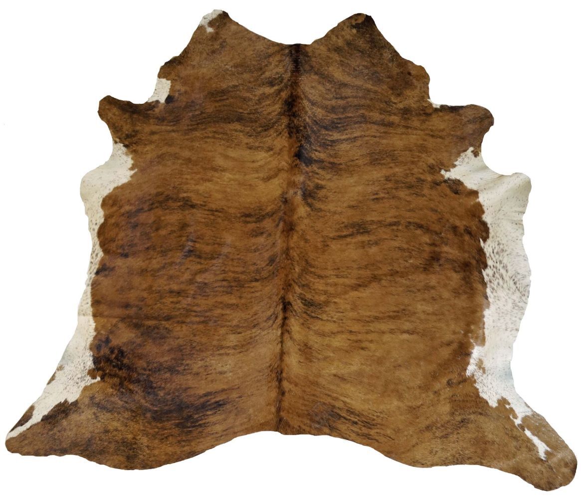 Forever Green Art Brindle Cowhide Rug