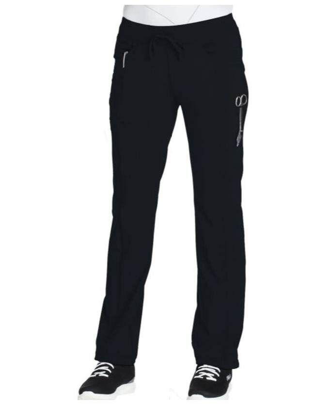 Cherokee Women's Low Rise Straight Leg Drawstring Pant Petite