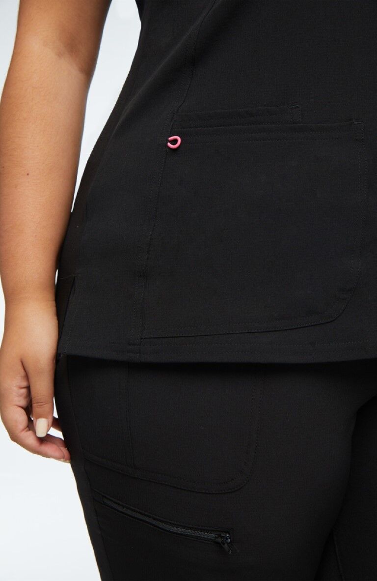 Heartsoul Women's Pitter-Pat V-Neck Solid Scrub Top