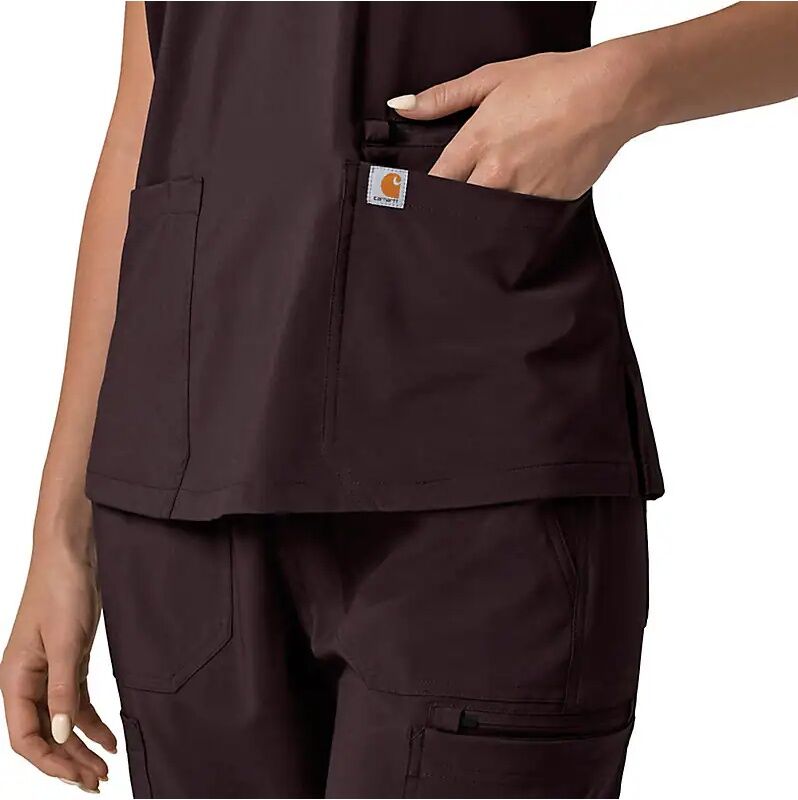 Carhartt Women's Force Cross-Flex Flex Panel V-Neck Scrub Top