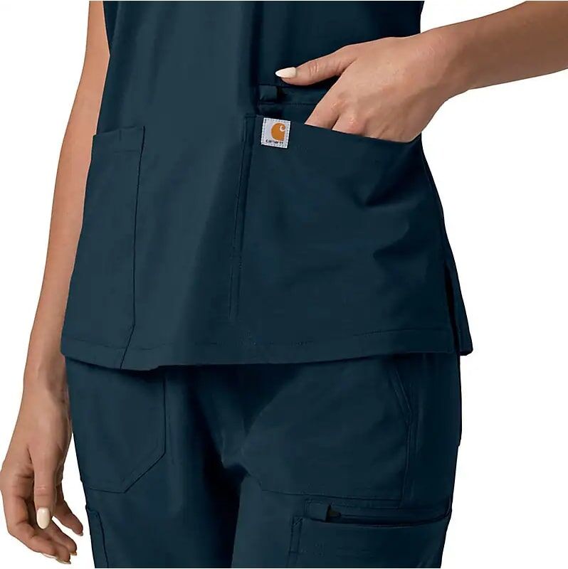 Carhartt Women's Force Cross-Flex Flex Panel V-Neck Scrub Top