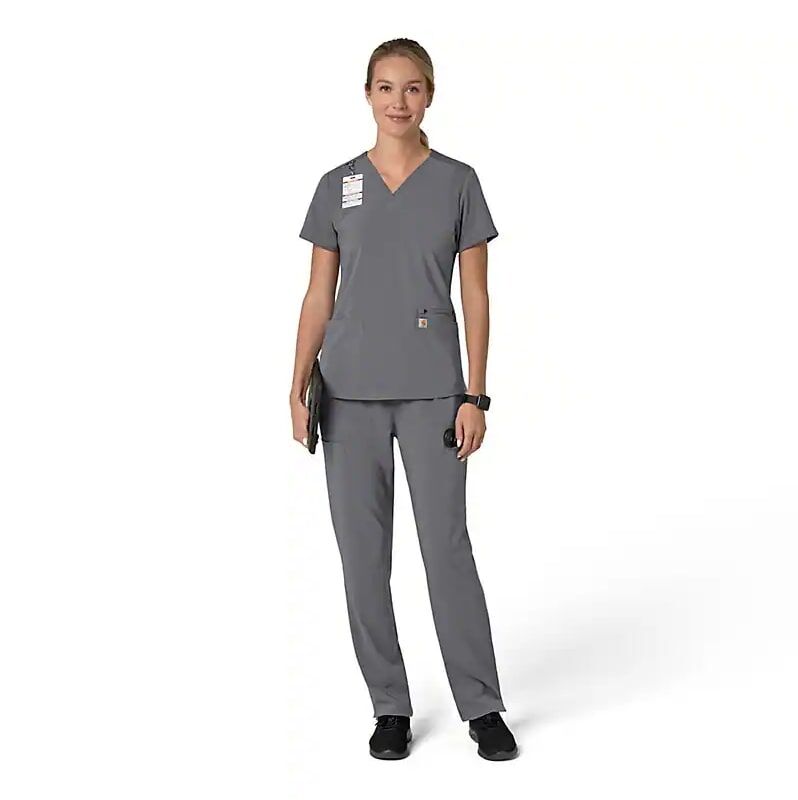Carhartt Women's Force Cross-Flex Flex Panel V-Neck Scrub Top