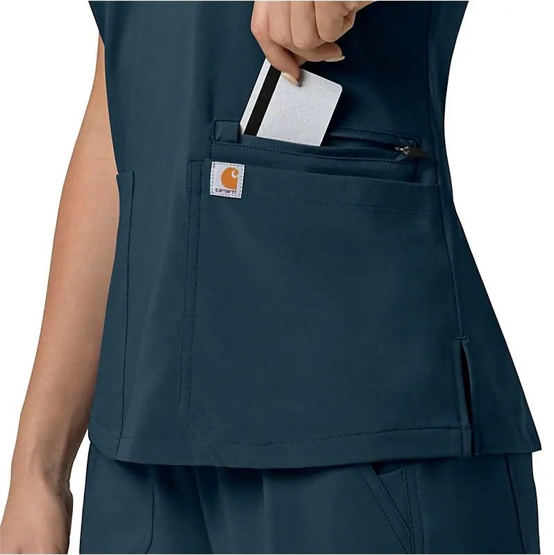 Carhartt Women's Force Cross-Flex Flex Panel V-Neck Scrub Top