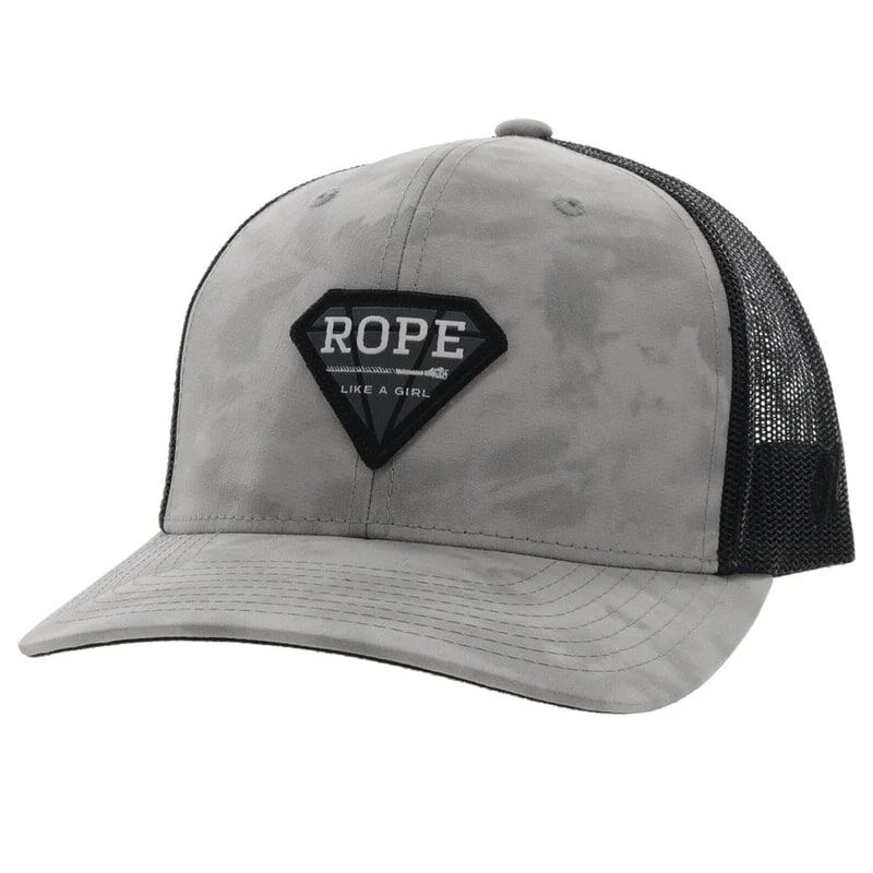 Hooey Women's Rope Like A Girl Hat in Grey/Black