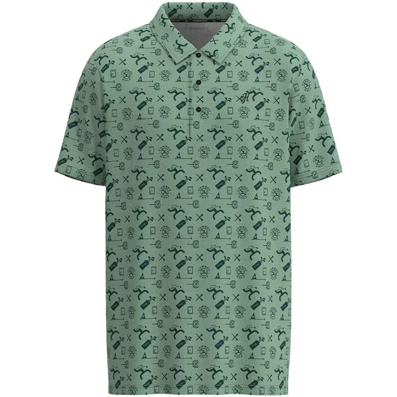 Hooey Men's The Weekender Cowboy Golf Pattern Polo