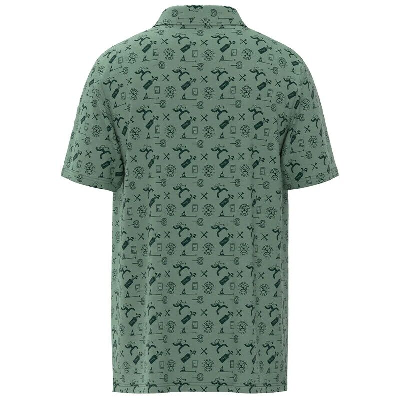 Hooey Men's The Weekender Cowboy Golf Pattern Polo