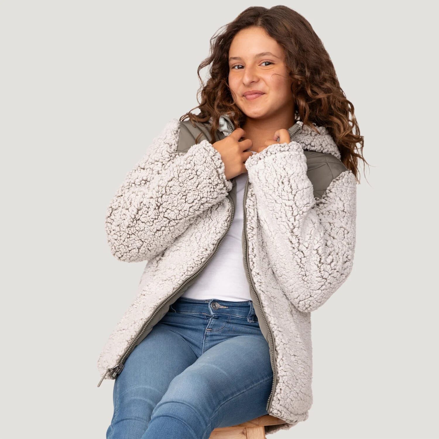 Free Country Girl's Stratus Lite Reversible Jacket in Cameo Pink