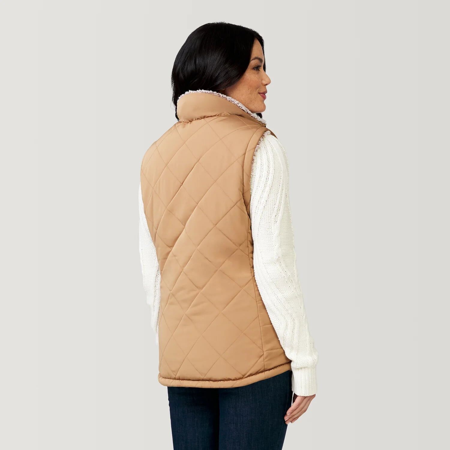 Free Country Women's Expedition Stratus Lite Reversible Vest in Camel