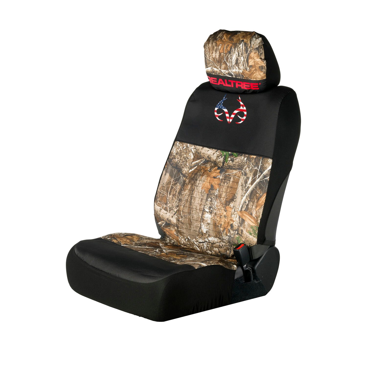 Realtree Low Back American Antler American Flag Seat Cover