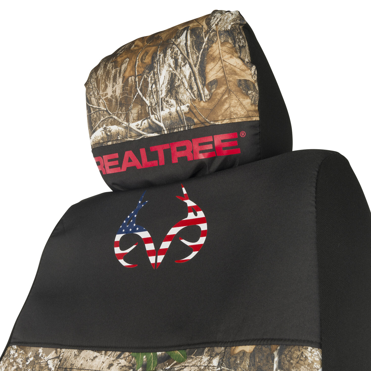 Realtree Low Back American Antler American Flag Seat Cover