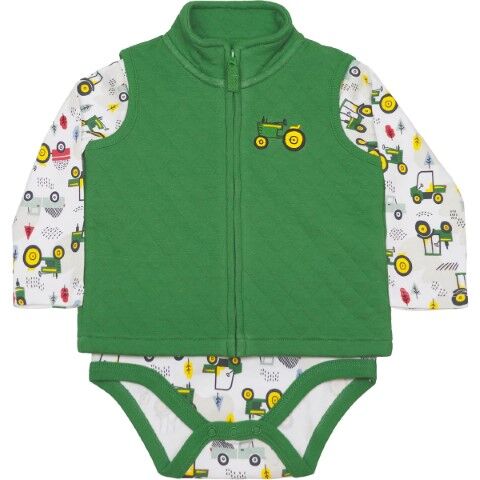John Deere Boy's Tractor Set 3-Piece in Green