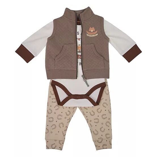 Wrangler Infant Boy's Sheriff Sherpa Vest Set