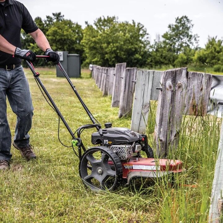 Earthquake 22-In Gas Wide Wheel Walk Behind Push Trimmer Mower