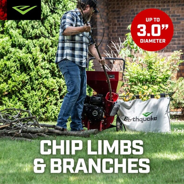 Earthquake K32 Chipper Shredder With 212Cc Viper Engine