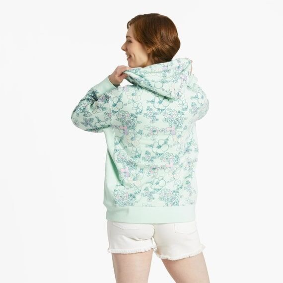 Life Is Good Women's Floral Garden Pattern Simply True Fleece Hoodie