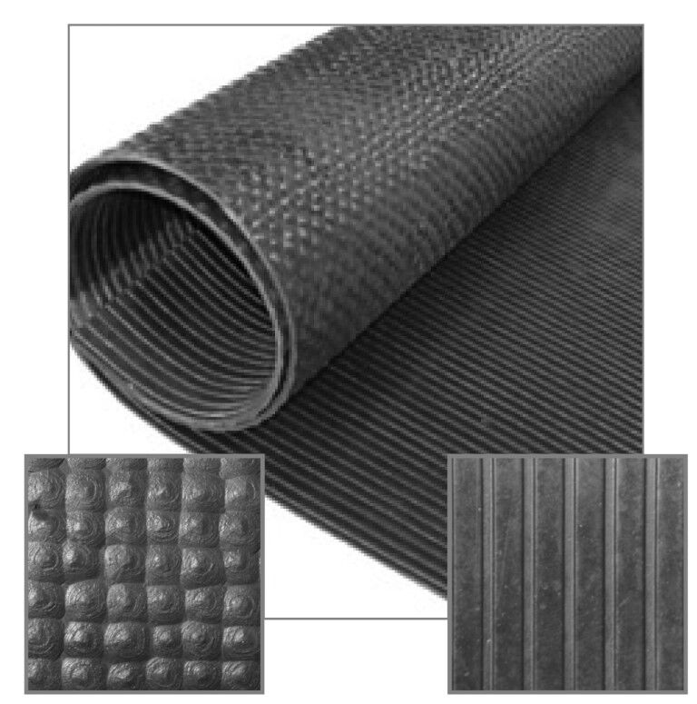 Miller Manufacturing Pre-Cut Rubber Utility Mat, 96-In X 60-In