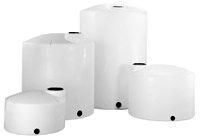 Norwesco White Vertical Liquid Storage Tank, 165-Gal