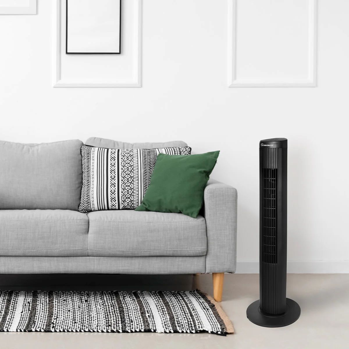 Visionair Oscillating Digital Tower Fan with Remote, 40-In