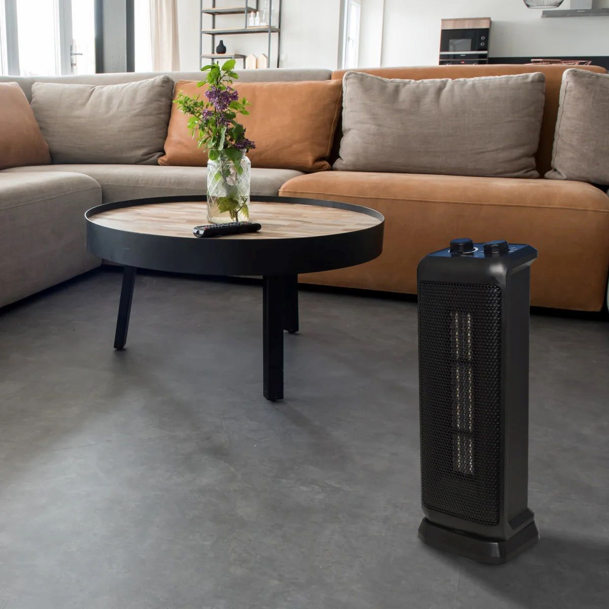 Visionair Oscillating Ceramic Tower Heater, 17-In, 1500/750-Watts