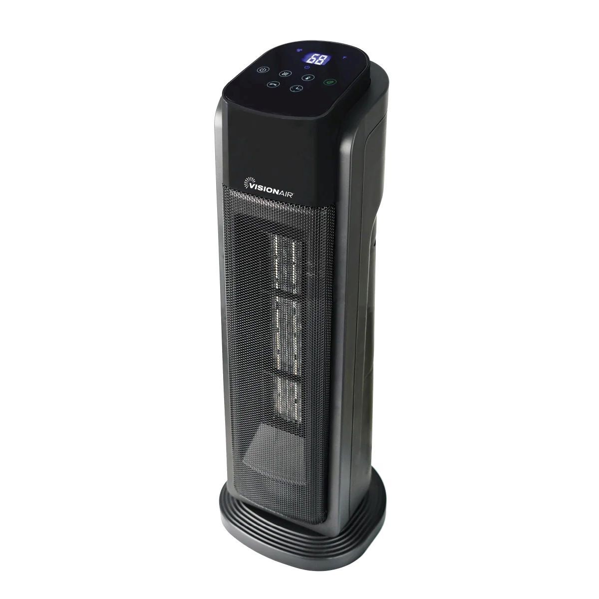 Visionair Oscillating Digital Ceramic Tower Heater with Remote, 23-In, 1500/750-Watts