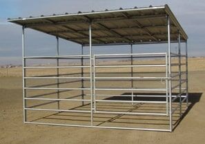 Noble Panels & Gates 5 Rail Front Shelter Frame Kit, 12-Ft x 12-Ft
