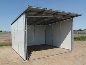Noble Panels & Gates Open Front Shelter Frame Kit, 12-Ft x 12-Ft