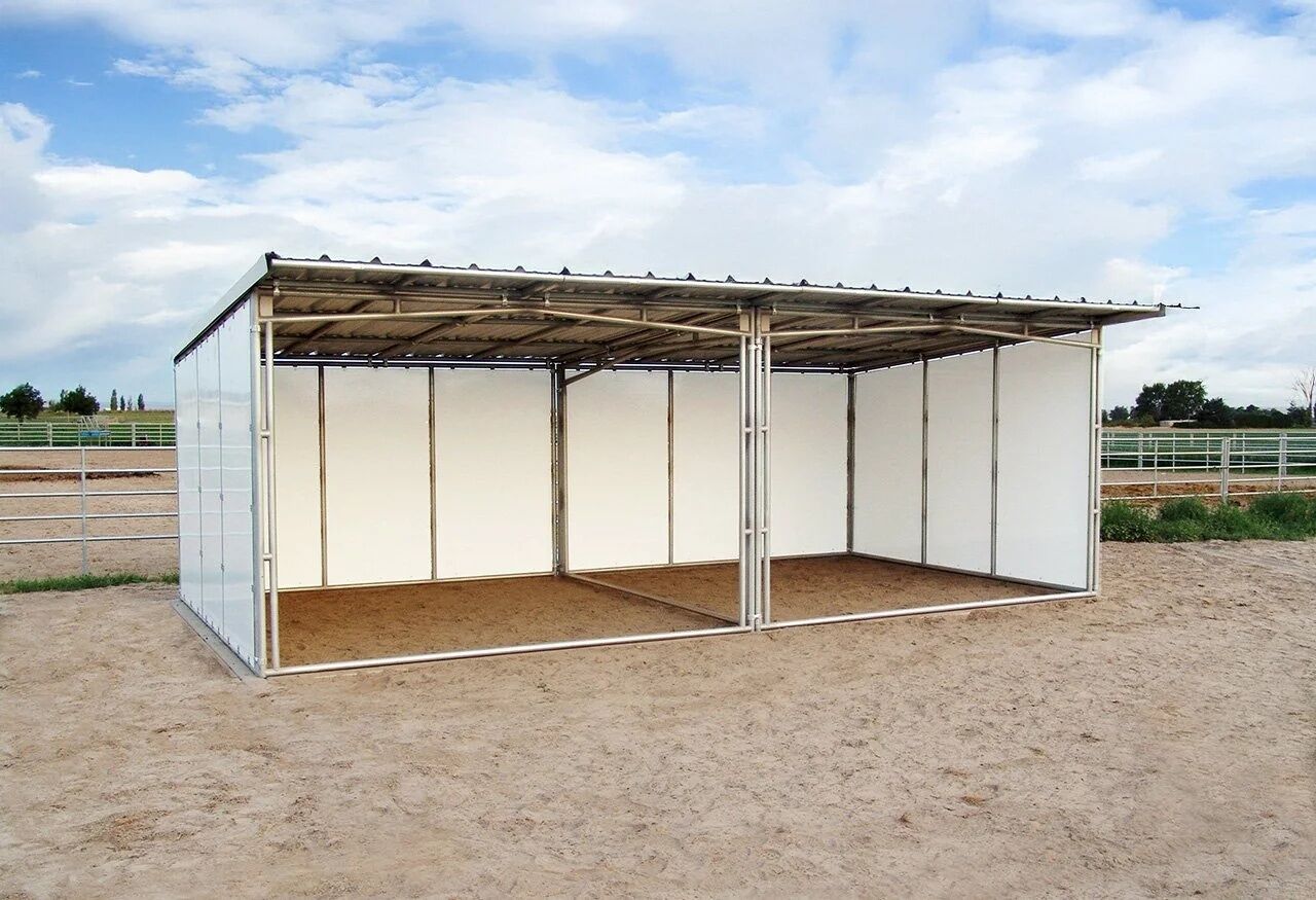 Noble Panels & Gates Open Front Shelter Frame Kit, 12-Ft x 24-Ft