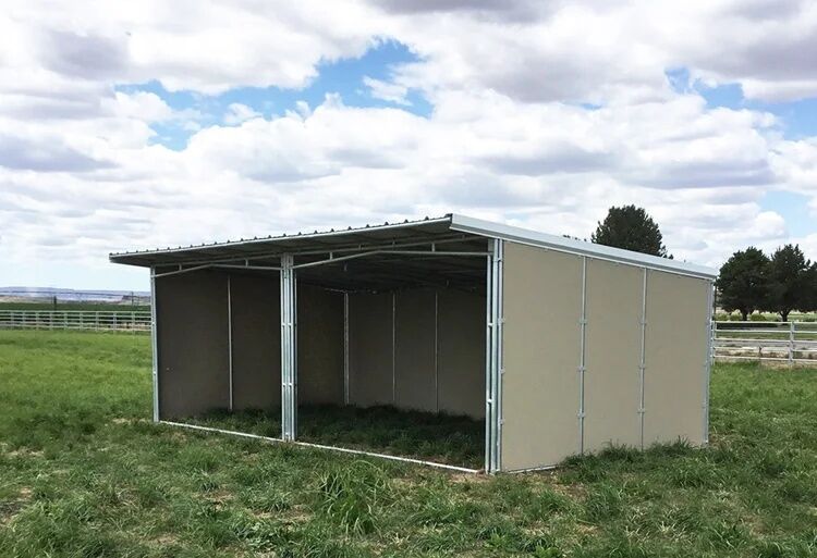 Noble Panels & Gates Open Front Shelter Frame Kit, 12-Ft x 24-Ft