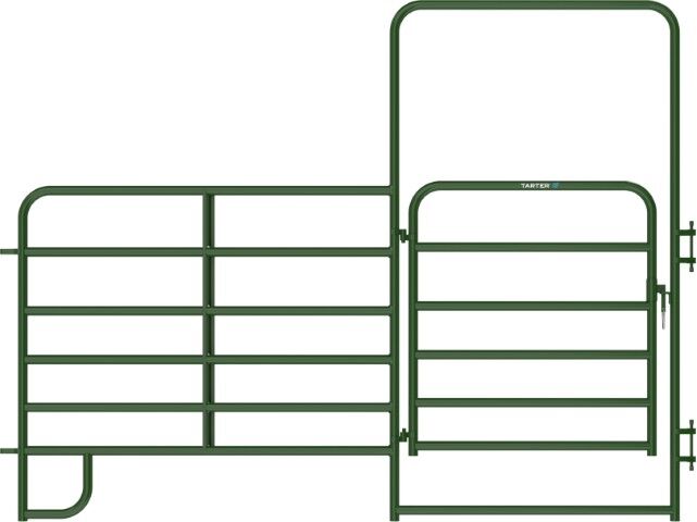 Tarter Green American Panel with Walk-Thru, 6 x 12 ft.