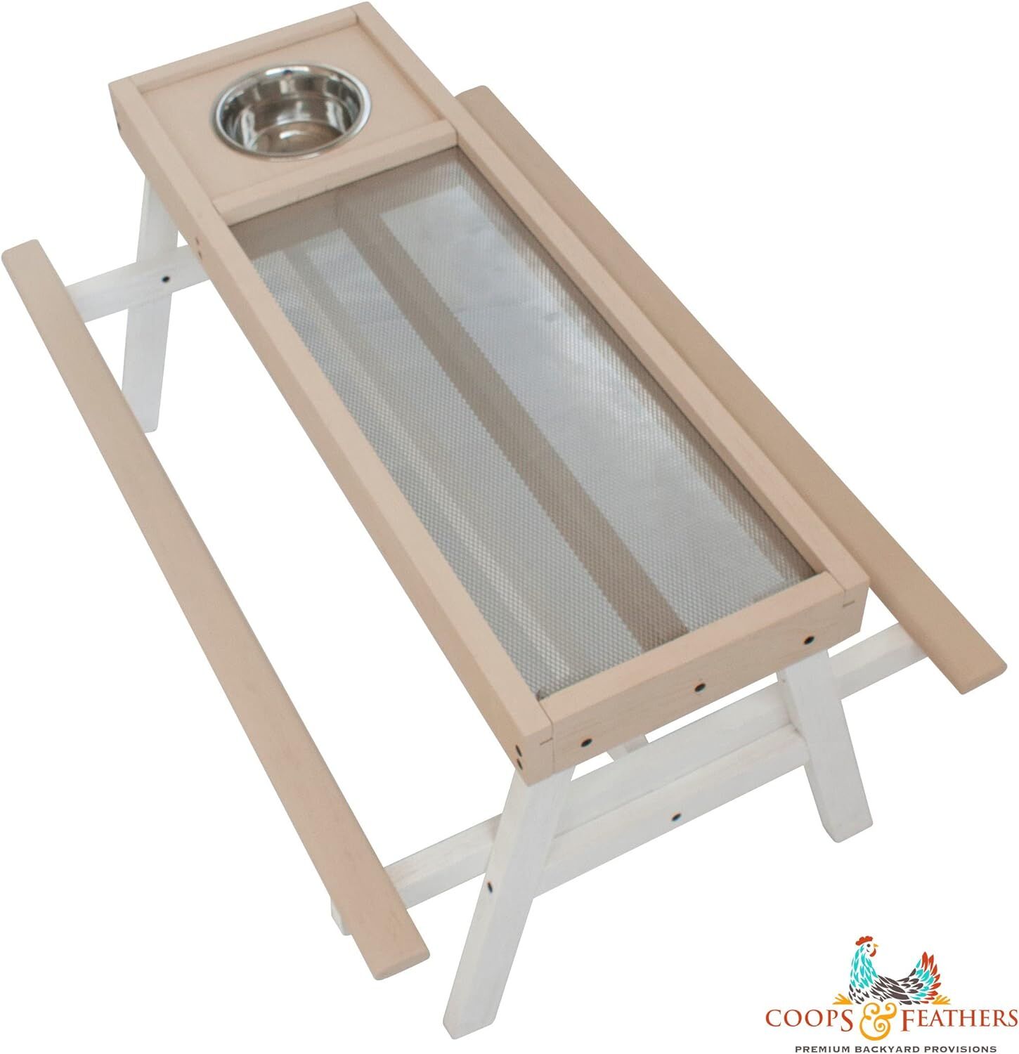 Coops & Feathers Chick-Nic Table, White/Tan