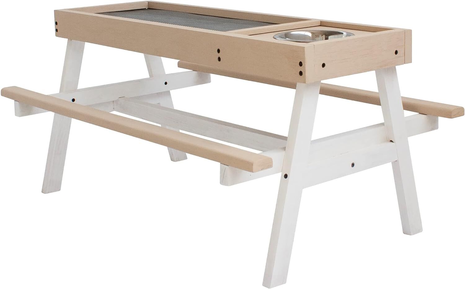 Coops & Feathers Chick-Nic Table, White/Tan