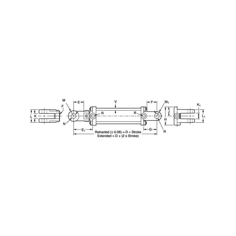 Braber Equipment Hydraulic Cylinder, 3 X 8-In
