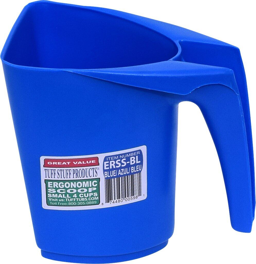 Tuff Stuff Blue Ergonomic Scoop, 1-Qt