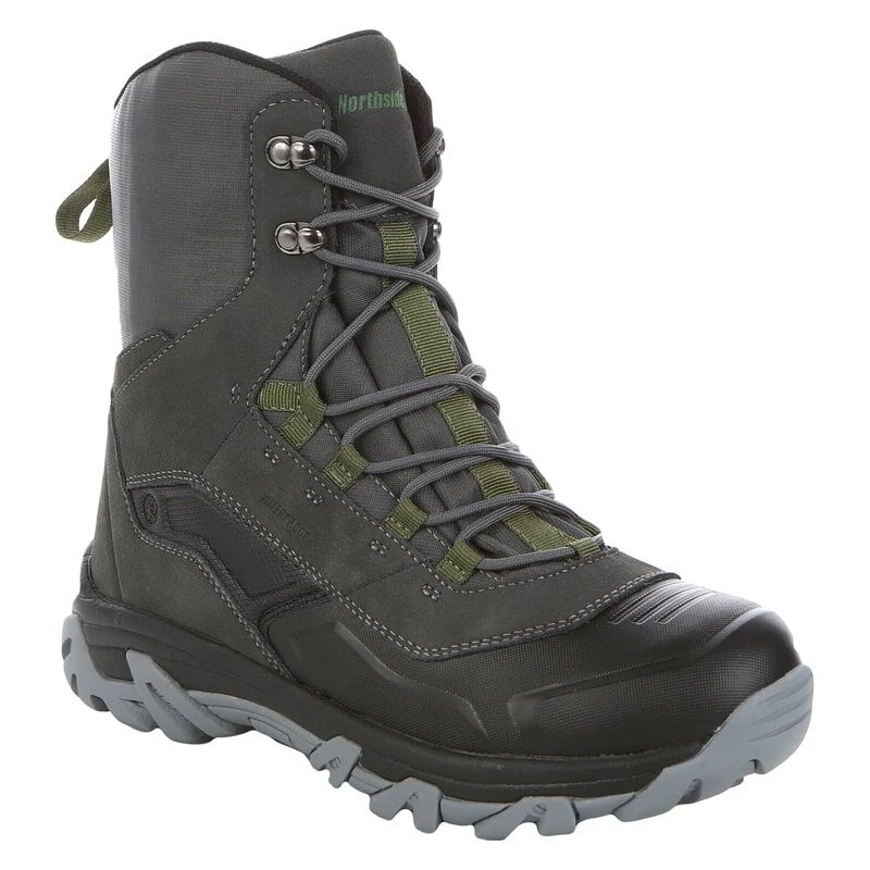 Northside Men's Rockbridge Lace Up Waterproof Insulated Snow Boot in Charcoal
