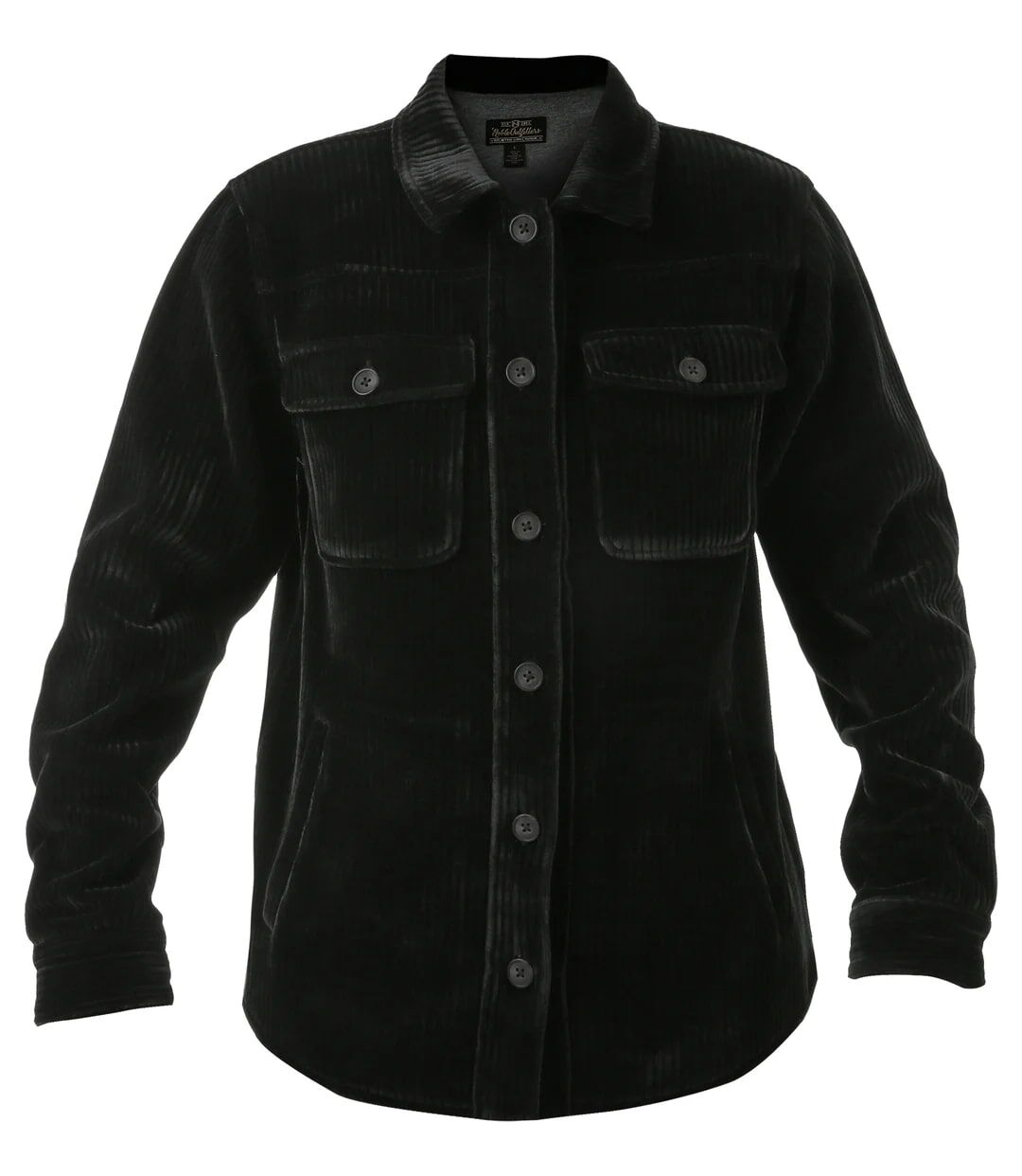 Noble Outfitters Women's Cord Shirt Jacket in Black