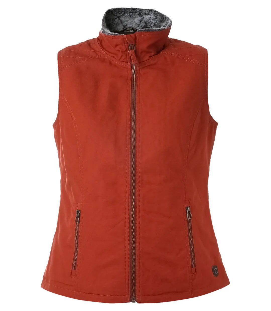 Noble Outfitters Women's Canvas Vest in Brick Red