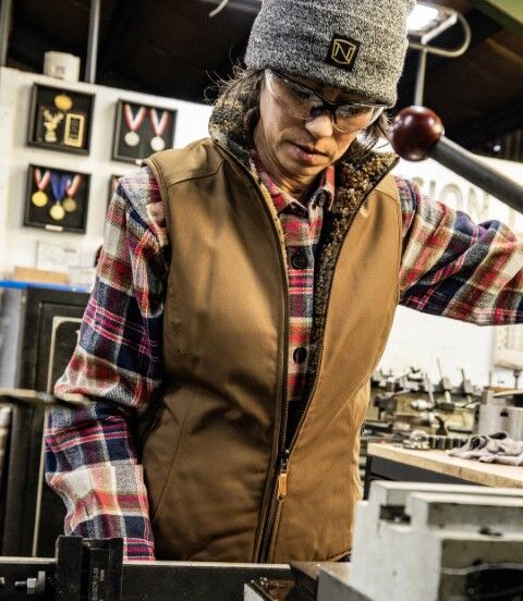 Noble Outfitters Women's N3 Reversible Vest in Tobacco