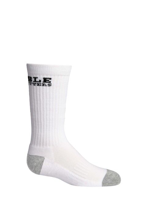Noble Outfitters Youth Performance Crew Sock 6-Pk in White