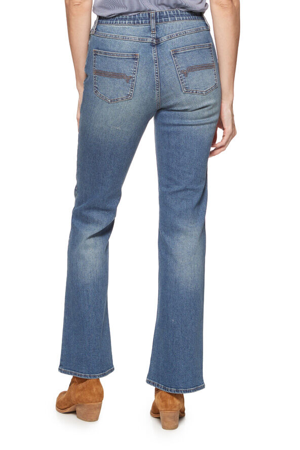 Threadgrit Women's Bonnie Mid Rise Bootcut Jean