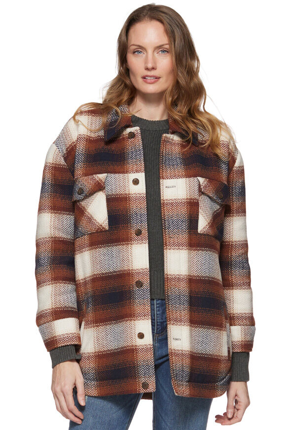 Threadgrit Women's Libby Sherpa Lined Jacket in Brown
